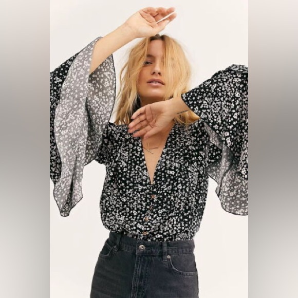 Free People Ditsy Floral Bodysuit - Picture 5 of 7